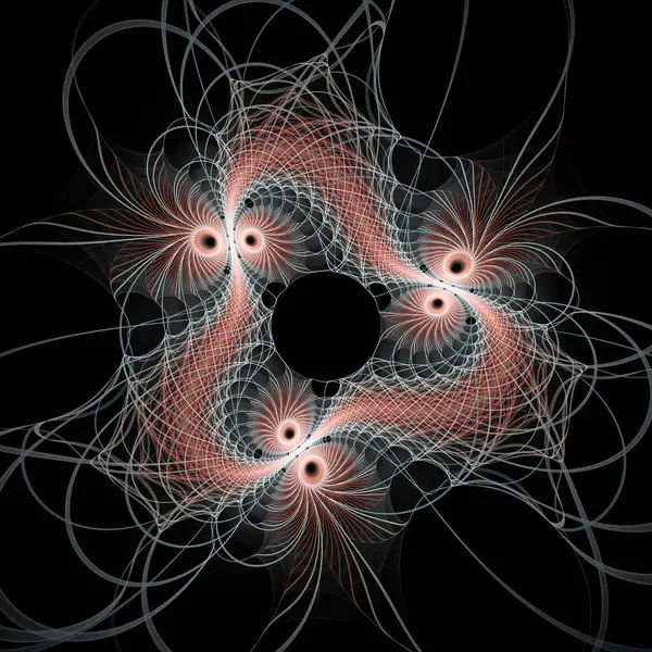 Uzay türbülans serisi. Popüler bilim, eğitim ve araştırma konularındaki girdap, bükme ve etkileşim dalgalarından oluşan soyut bir arka plan.