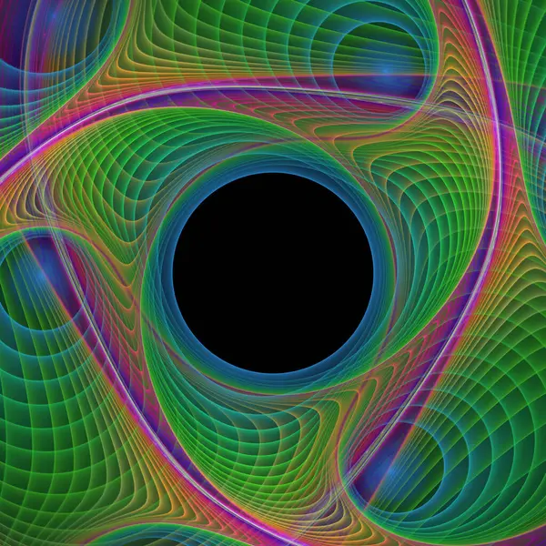 Uzay türbülans serisi. Modern bilim ve araştırma konularındaki girdap, bükülme ve etkileşim dalgalarının bileşimi.