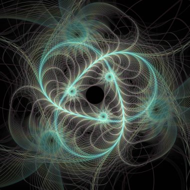 Uzay türbülans serisi. Eğitim, araştırma ve modern bilim konularında dalgalanan frekans dalgalarının arkaplan tasarımı.