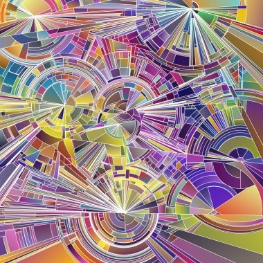 Çarkıfelek serisi. Sanat, bilim, görselleştirme, renk teorisi ve kaos içinde düzen konularında yoğun tonsal zıtlıklar ve pürüzsüz gradyanlarla kesişen konsantre katmanlar..