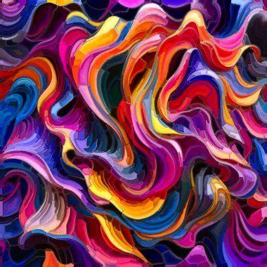 Mozaik tuval serisi. Bu soyut parça renk ve formun etkileşimini keşfeder, uyumlu ama dinamik bir bileşim yaratır..