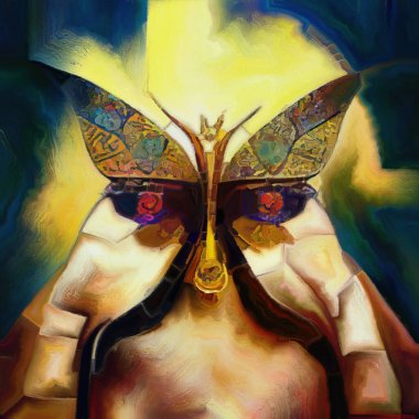 Kelebek Rüyaları serisi. Sanat, hayal gücü ve rüya konularında gerçeküstü doğal formların, dokuların ve renklerin arka plan tasarımı.