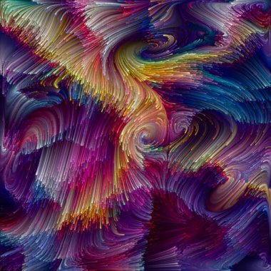 Renk in Motion serisi. Hareket, dinamizm, hareket, akış, sanat, bilim ve tasarım konularında hareketli hareketler..