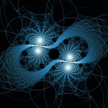 Uzay türbülans serisi. Popüler bilim, eğitim ve araştırma konularında dalgalanan frekans dalgalarının arkaplanı.