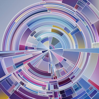 Renkli Dişliler serisi. Görselleştirme, sanat, veri görselleştirme, bilim ve konsept tasarım konularında kusursuz tonsal varyasyonlarla dairesel kavisleri üst üste bindirmek.