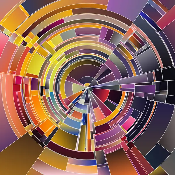 Renkli Dişliler serisi. Görselleştirme, bilim, sanat, renk teorisi ve veri görselleştirme konularında karmaşık tonsal zıtlıklar ve kusursuz gradyanlarla dairesel elementlerin üst üste bindirilmesi.