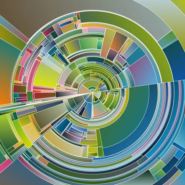 Renkli Dişliler serisi. Görselleştirme, konsept tasarım, sanat, veri görselleştirme ve bilim konularındaki eş merkezli dairesel modellerin ve açısal bölümlerin uyumlu birleşimi.