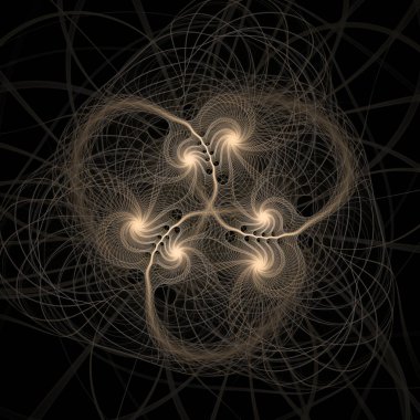 Dalga Fonksiyonu serisi. Popüler bilim, eğitim ve araştırma konularında dalgalanan frekans dalgalarının sanatsal soyutlaması.