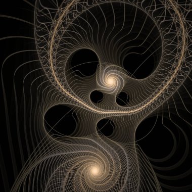 Kuantum Dinamik serisi. Modern bilim ve araştırma konularında dalgalanan frekans dalgalarının arkaplanı.