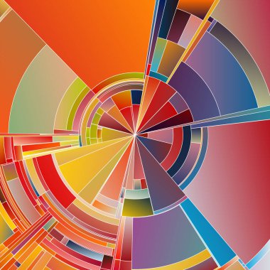 Çarkıfelek serisi. Görselleştirme, sanat, renk teorisi, bilim ve konsept tasarım konularında katmanlı tonsal zıtlıklara ve dinamik gradyanlara sahip eşmerkezli kavislerin yayılması.