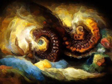 Organik Renkler serisi. Sanat, yaşam ve tasarım konularındaki organik formları, vuruşları ve renk boyalarını anımsatan soyut arkaplan.