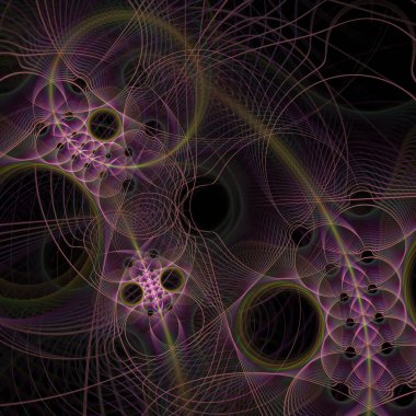 Uzay türbülans serisi. Modern bilim ve araştırma konularındaki girdap, bükülme ve etkileşim dalgaları..