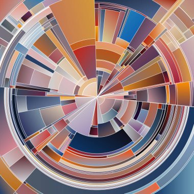 Renkli Palet serisi. Görselleştirme, renk teorisi, sanat, bilim ve veri görselleştirmesi konularında kusursuz tonsal geçişler ve parçalanmış şekiller ile konsantre katmanlar yaymak.