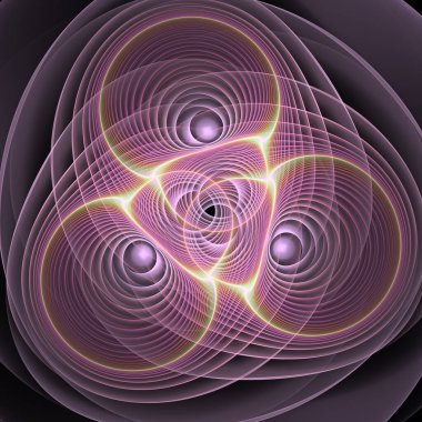 Uzay türbülans serisi. Modern bilim ve araştırma konularındaki girdap, bükülme ve etkileşim dalgalarının bileşimi.