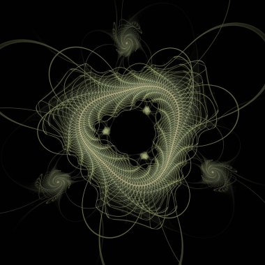 Uzay türbülans serisi. Modern bilim ve araştırma konularındaki girdap, bükülme, etkileşim ve dalga desenlerinin arka plan tasarımı.