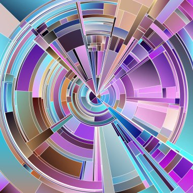 Renkli Tekerlek serisi. Yayılan geometrik bölümler sanat, görselleştirme, bilim, renk teorisi ve konsept tasarımı üzerine yapıcı bir dairesel tasarım oluşturur..