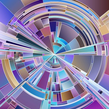 Çarkıfelek serisi. Bilim, sanat, görselleştirme, renk teorisi ve kaos içinde düzen konularında dinamik tonsal eğimlere ve katmanlı kavislere sahip eş merkezli dairesel desenler..