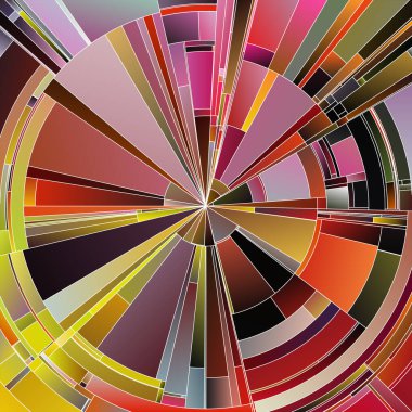 Çarkıfelek serisi. Görselleştirme, sanat, renk teorisi, bilim ve veri görselleştirmesi konularındaki katmanlı gradyanlarla dairesel formların üst üste bindirilmesi.