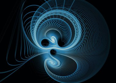 Fractal Paths serisi. Matematik, fraktal tasarım, bilim, görselleştirme ve geometri konularındaki parlak soyut yollar.