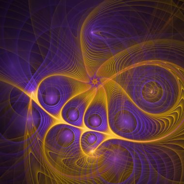 Kuantum Dinamik serisi. Modern bilim ve araştırma konularında dalgalanan frekans dalgalarının arkaplanı.