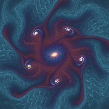 Fraktal akış serisi. Sanat, akış görselleştirme, fraktal geometri, kaos teorisi, bilim ve tasarım konularındaki hayatın özünü çağrıştıran akışkan bir çalışma..