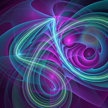 Kuantum Dinamik serisi. Modern bilim ve araştırma konularında dalgalanan frekans dalgalarının arkaplanı.