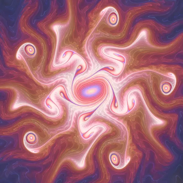 Fraktal akış serisi. Sanat, akış görselleştirme, fraktal geometri, kaos teorisi, bilim ve tasarım konularında derin bir boşluk hissi uyandıran büyüleyici bir soyut sanat eseri..