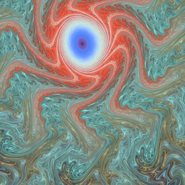 Fraktal Geometri serisi. Görselleştirme, organik geometri, matematik, fraktal tasarım ve bilim konularındaki derin uzaysal dalgalanmaların canlı bir gösterimi.