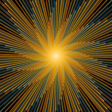 Fraktal Patlama Şablonu serisi. Çizim ve tasarım için kullanılan ince çizgi radyal deseninin oluşturulması.