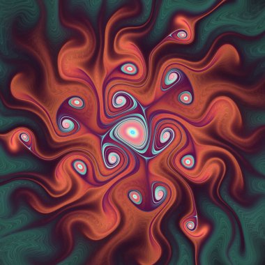 Fraktal akış serisi. Kaos teorisi, sanat, akış görselleştirme, fraktal geometri, bilim ve tasarım konularındaki derin uzay enerjilerinin canlı bir yorumu.