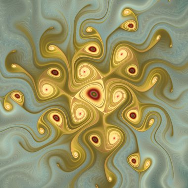 Fraktal Geometri serisi. Fraktal tasarım, bilim, görselleştirme, organik geometri ve matematik konularında birbiriyle bağlantılı soyut elementlerin akışkan bir bileşimi.