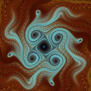 Fraktal Geometri serisi. Görselleştirme, organik geometri, matematik, fraktal tasarım ve bilim konularındaki derin uzaysal dalgalanmaların canlı bir gösterimi.