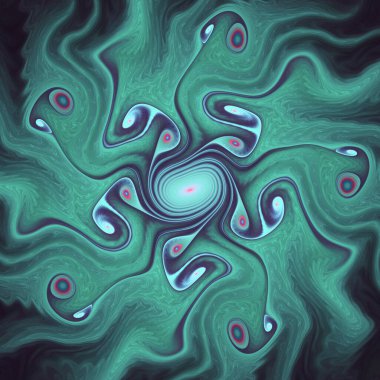 Fraktal Geometri serisi. Evrenin görsel, organik geometri, matematik, fraktal tasarım ve bilim konularındaki iç ritminin soyut bir tasviri..