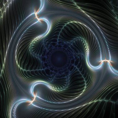 Fraktal kumaş serisi. Görselleştirme, geometri, matematik, fraktal tasarım ve bilim konularında ışık saçan, birbiriyle bağlantılı dallar tasarla.