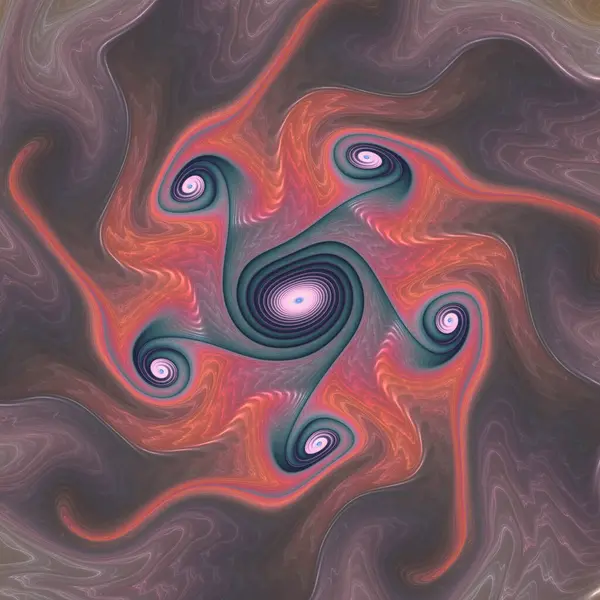 Fraktal akış serisi. Zorlayıcı bir soyut tasarım bilim, akış görselleştirme, fraktal geometri, kaos teorisi, sanat ve tasarım üzerine tefekküre davet ediyor..