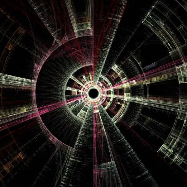 Fraktal disk serisi. Sanat, tasarım, bilim, fraktal alev görselleştirme, kaos teorisi ve fraktal geometri konularındaki renkli, yayılan çizgi ve şekillerin bileşimi.