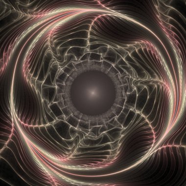 Fraktal alan, seri. Topoloji, geometri, kaos teorisi, sanat, bilim, tasarım ve uzay konularındaki ağda yer alan ruhani ve altın ışığın bileşimi.