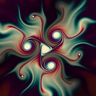 Fraktal Girdap serisi. Matematik, fraktal tasarım, bilim, görselleştirme ve organik geometri konularında sürekli hareket eden organik bir grafik tasarımı.