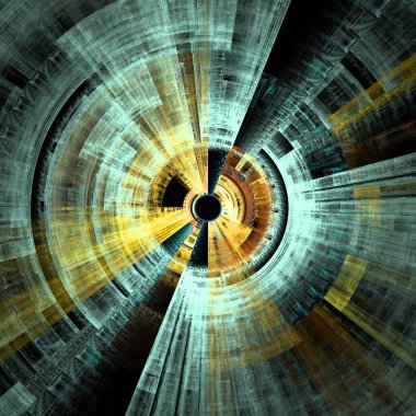 Fraktal Disk serisi. Fraktal geometri, tasarım, kaos teorisi, fraktal alev görselleştirme, bilim ve sanat konularındaki simetrik fraktal yapının yapısı.