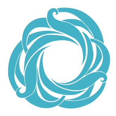 Wave logosu soyut tasarım su. Kozmetik Surf spor logo kavramı.