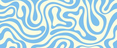 Beyaz arkaplanda soyut mavi çizim. Vektör deseni. Sanat eseri süsü. Su Dalgası Logosu soyut tasarımı