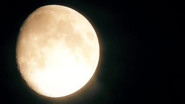 夜空月の時間の経過 — ストック動画
