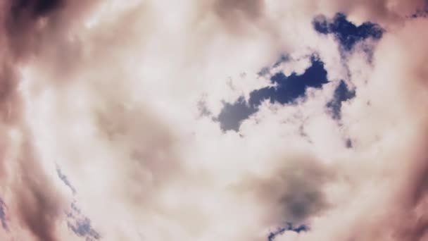Lucht Wolken Timelapse Zonsondergang — Stockvideo