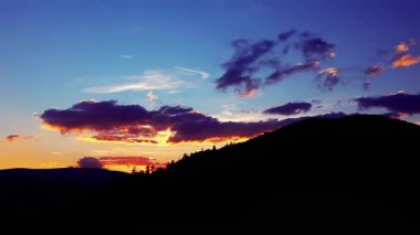 Orman bulutlu arka planda 4K