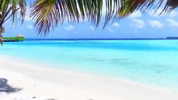 Береговая Линия Океана Мальдивы Июнь 2021 Года — стоковое видео