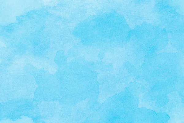 Illustration Aquarelle Art Nuageux Abstrait Bleu Texture Fond Nuages Motif — Photo