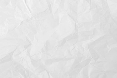 Buruşuk ve pürüzlü desenli beyaz kağıt yaprak dokusu, herhangi bir desen için boş sayfa materyali