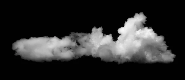 Nuvole Bianche Isolate Sfondo Nero Grande Clou Soffice — Foto Stock