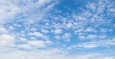 White clouds. Sky with fluffy white cloudscape texture. Blue sky nature background, Cloud