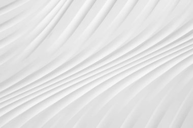 Soyut beyaz alçı şeritli dalga dokusu arka planı. Modern geometrik kıvrım çizgisi. Çimento alçı yüzey dokusu üzerinde dalgalanan sanat deseni.
